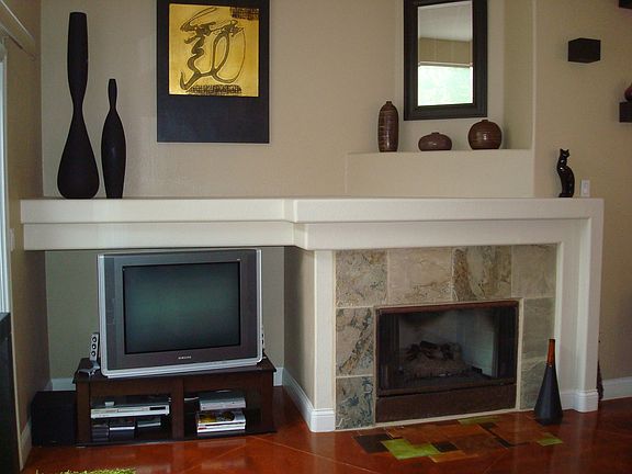 Fireplace and TV nook