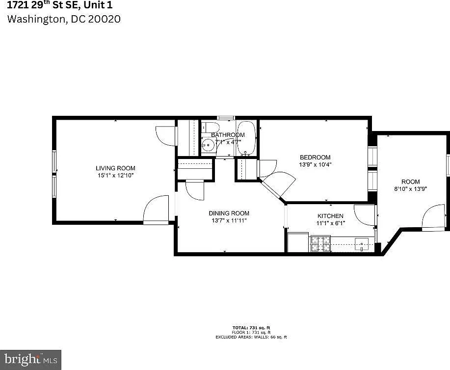 1 bed, 725 sqft, $1,395 — Photo 3