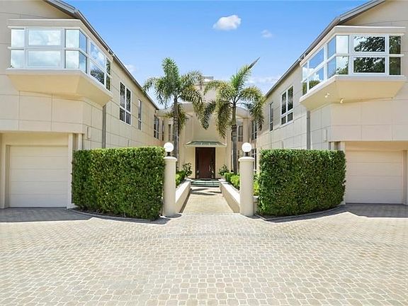 Impressive entry with circular drive and garden walk