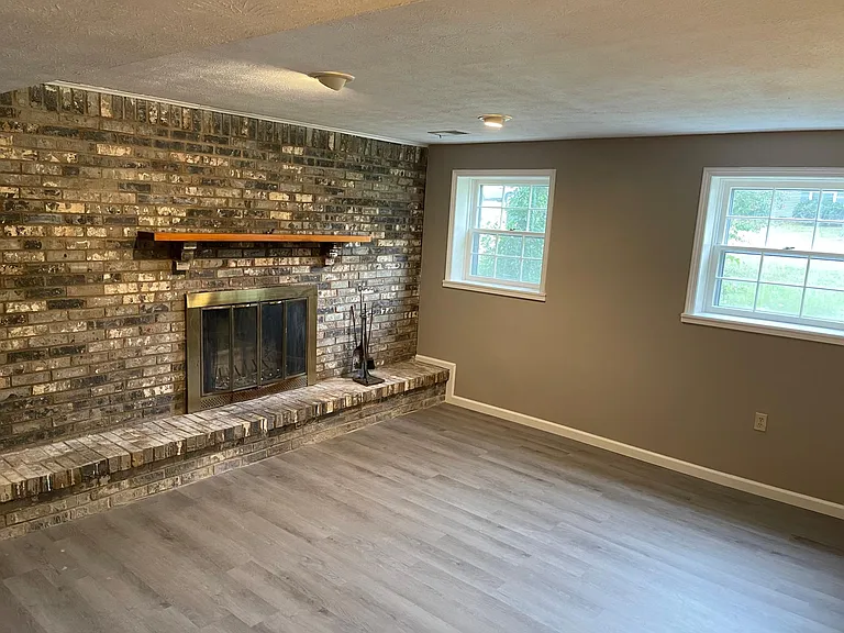 Fireplace. Natural light.