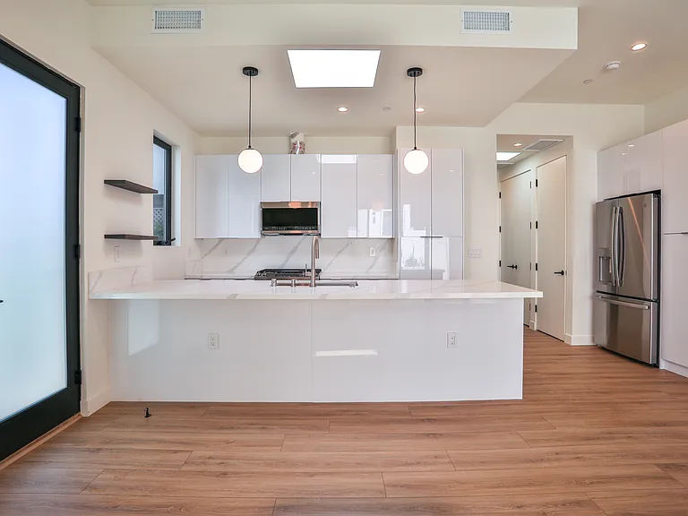 Living room and kitchen