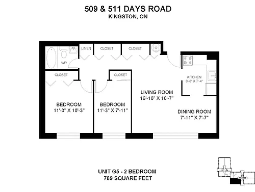Floor plan 2 Bedroom