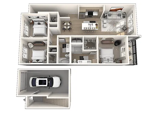 Floor plan D2 - Radiant with Garage