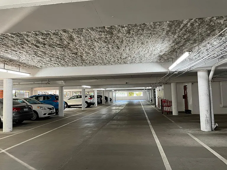 Secured covered parking with dedicated parking space and direct access to unit