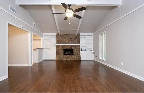 Living Room with gas fireplace