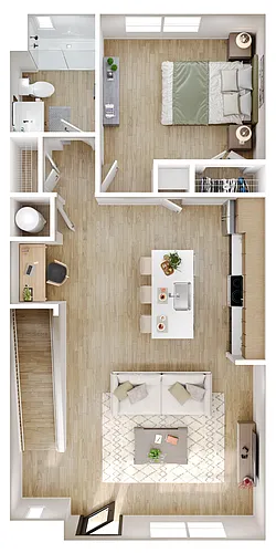 Floor plan Bungalow 3 x 3 B