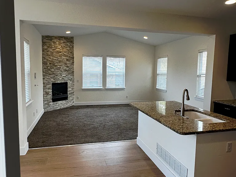 Living room entrance from garage door