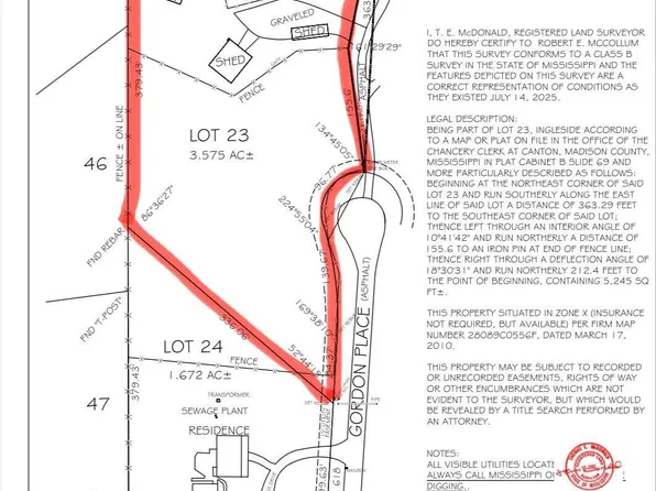 Gordon Pl Lot 23, Madison, MS 39110