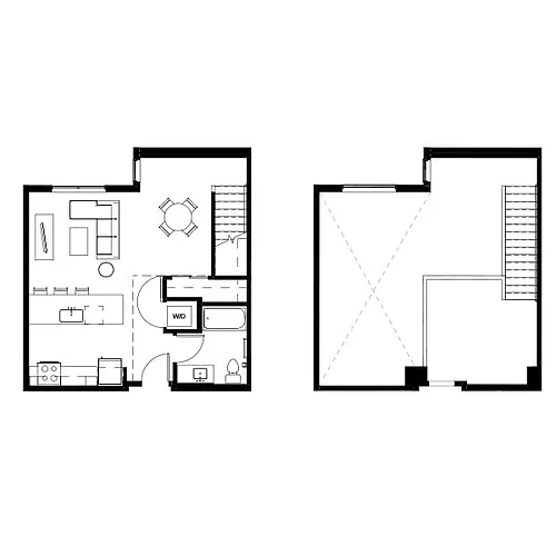 Floor plan Studio Loft 6
