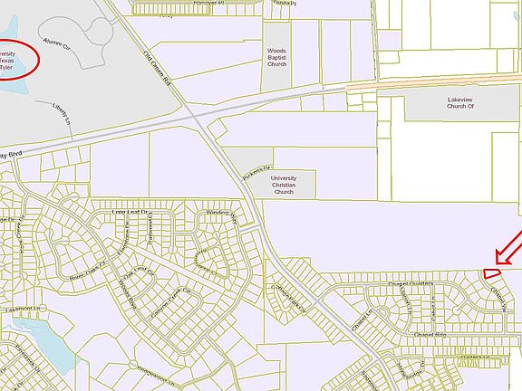 ~1 mile from UT Tyler