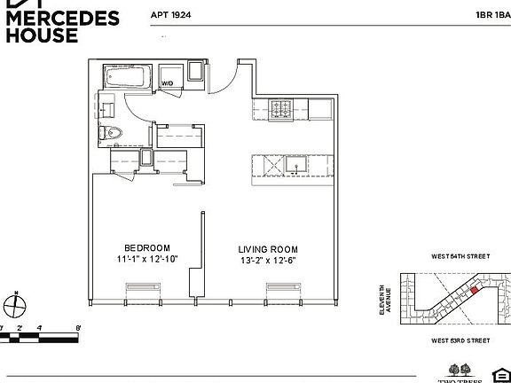 2nd image of 550 W 54th St APT 1924