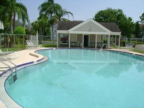 sparkling pool and pool house facility