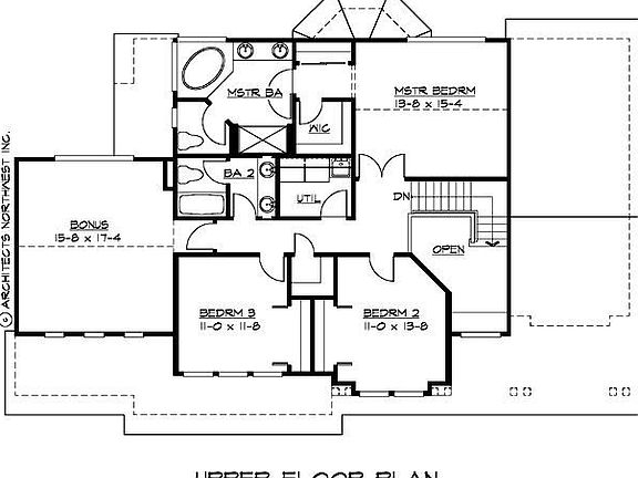 Upper floor plan