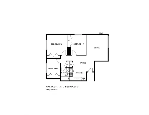 Floor plan Three Bedroom D