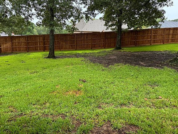 New fence in back yard.