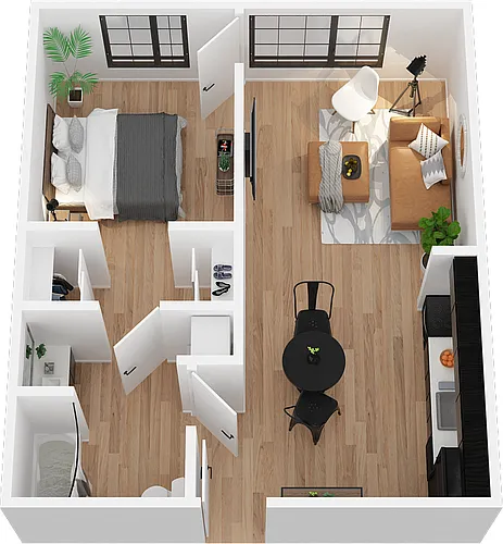 Floor plan The Foundry 1B
