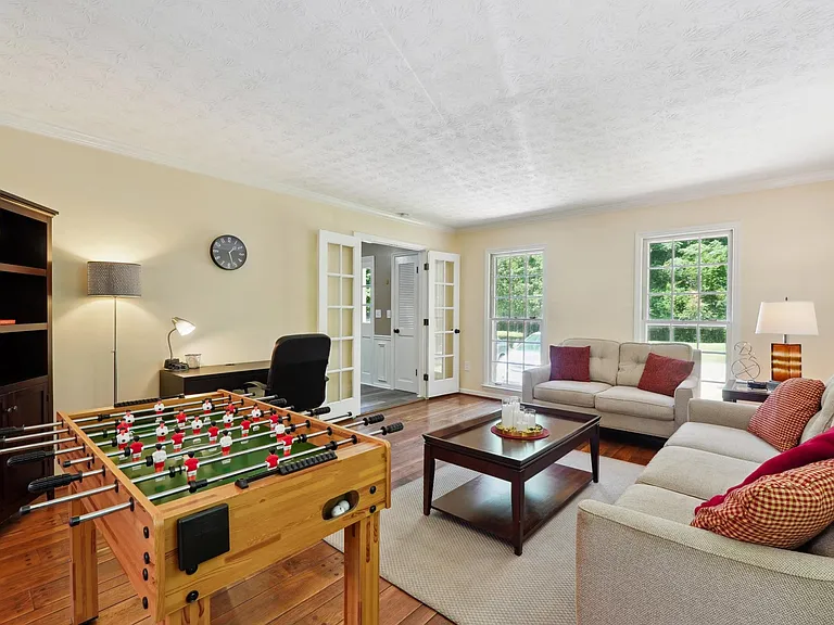 Family Room with Office Workspace, Foosball Table & Giant Jenga -Main Level