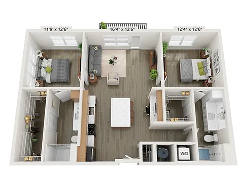 Floor plan 2x2E