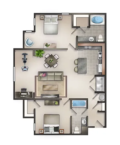 Floor plan The Brant with Sunroom