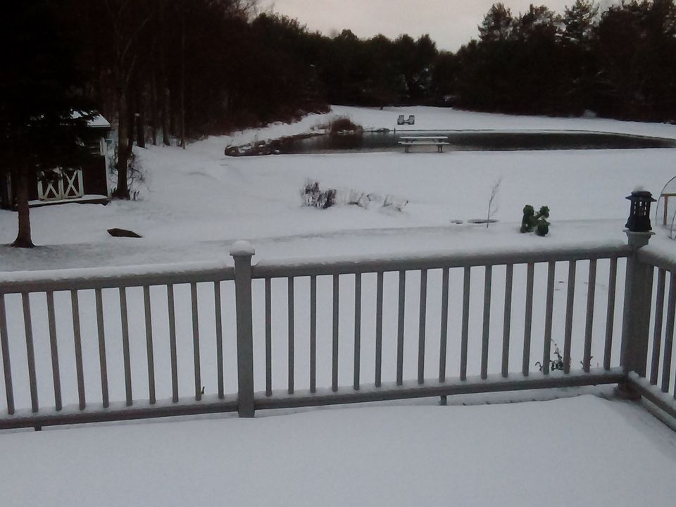 Winter back deck