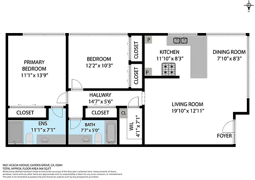 Floor plan 2 Bedroom 2 Bath
