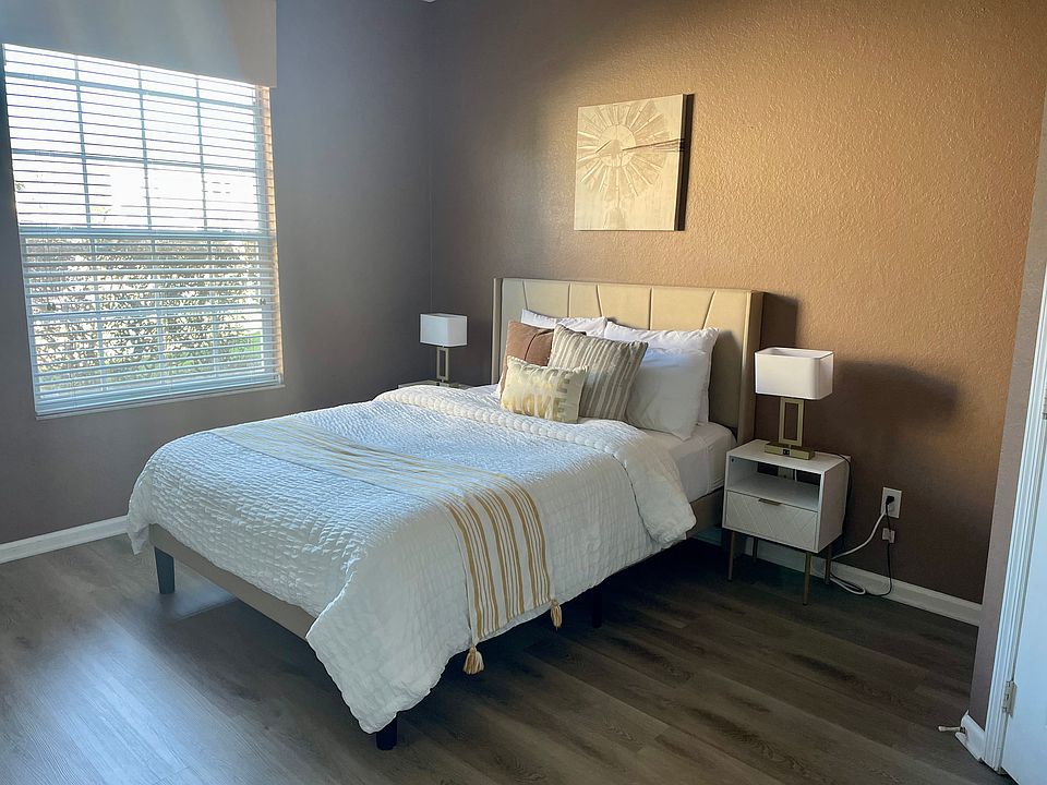 Master Bedroom with wall mounted Smart TV