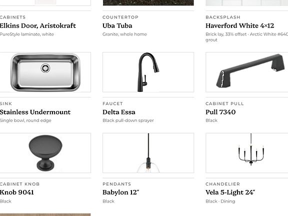 Kitchen selections