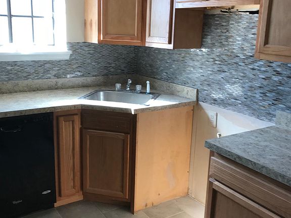 new kitchen - with mosaic back splash