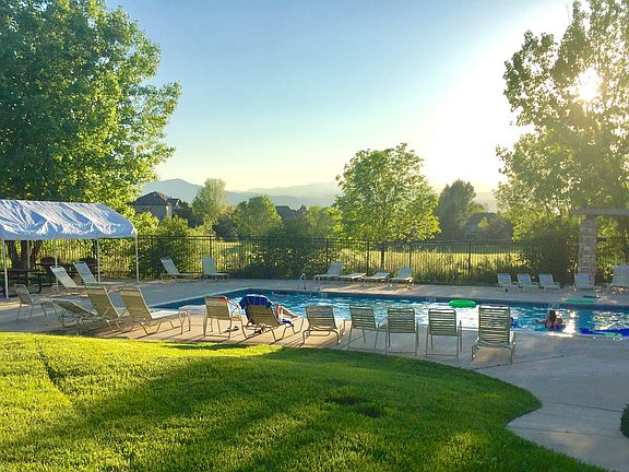 Pool with mountain views