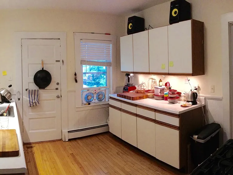 Kitchen showing cabinets