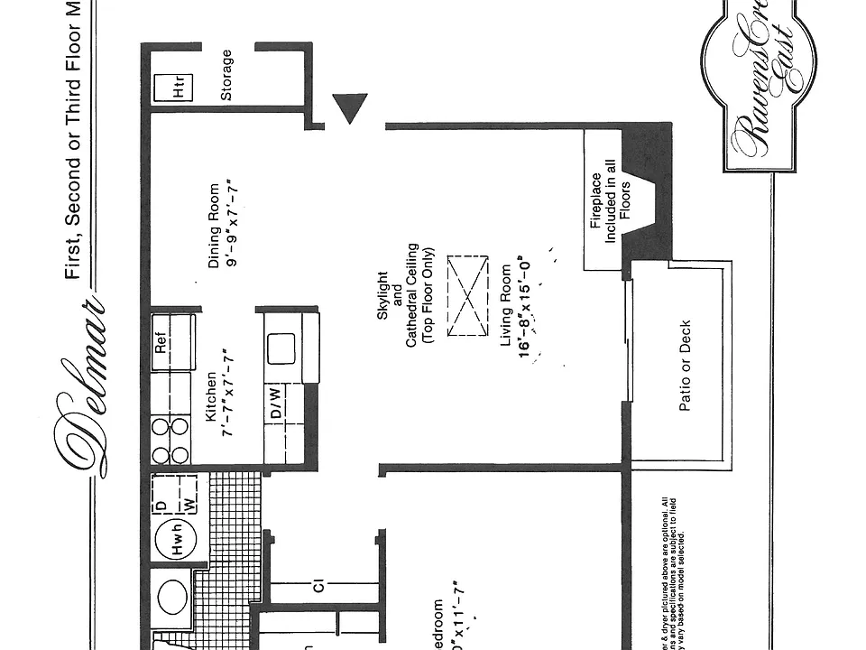 Floorplan for Delmar Unit (unit 1505)