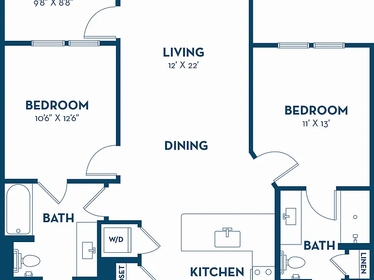 2 Bedroom | 2 Bath | 1031 SF 2 Bedroom | 2 Bath | 1031 SF