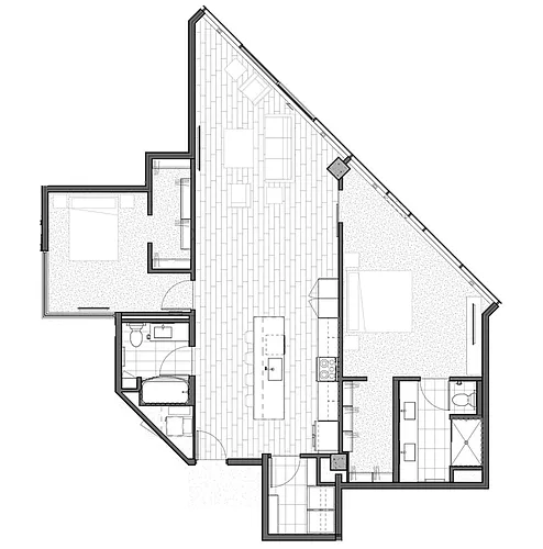 Floor plan Two Bedroom