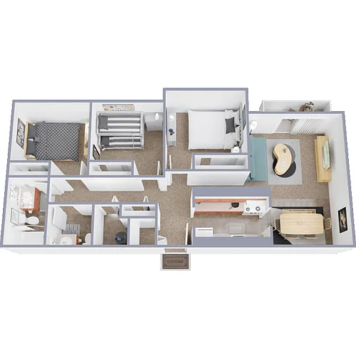 Floor plan 3 Bed 1.5 Bath