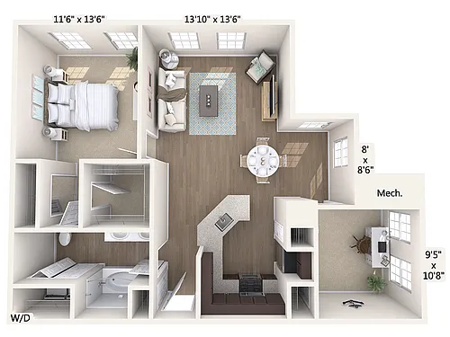 Floor plan A5D-E-Floor1