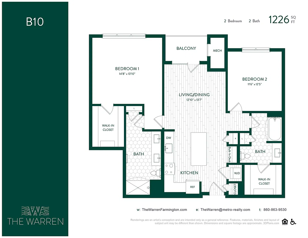 Floor plan 2-Bedroom B10