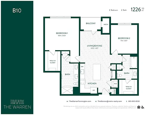 Floor plan 2-Bedroom B10
