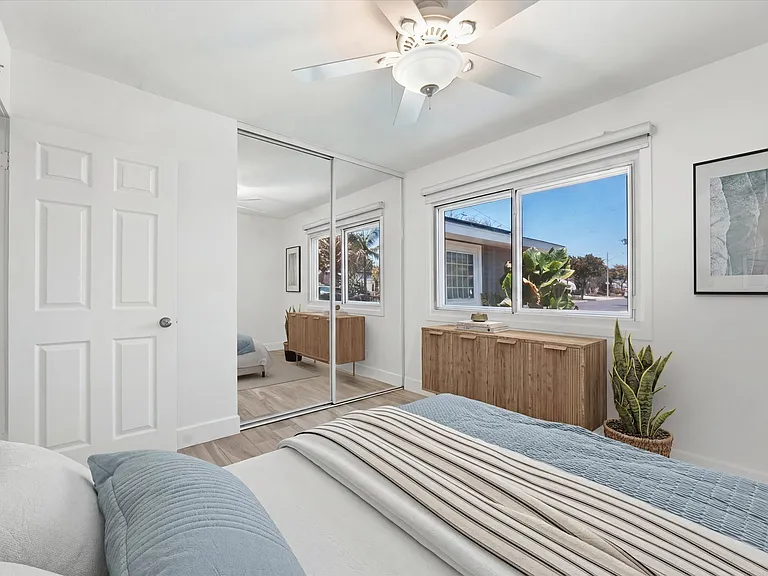 Staged front bedroom