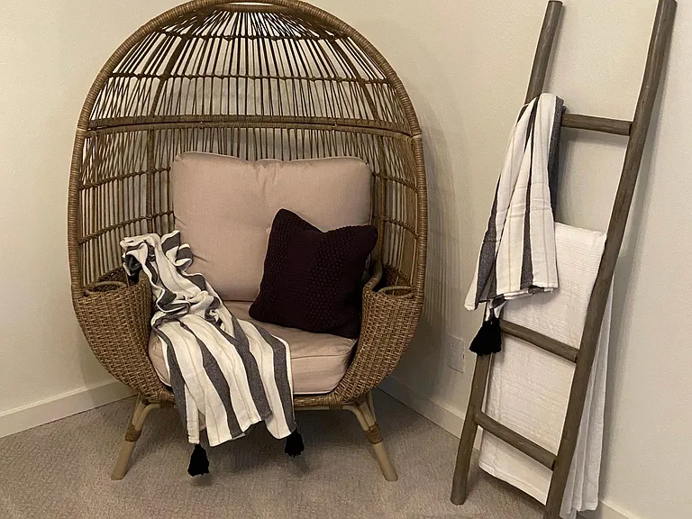Basement has fun decor!