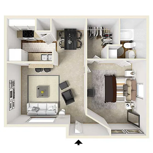 Floor plan 1 Bed