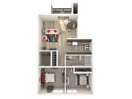 Floor plan Maple (2x1)
