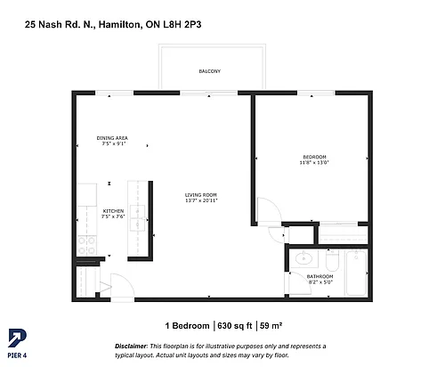 Floor plan 1 Bedroom
