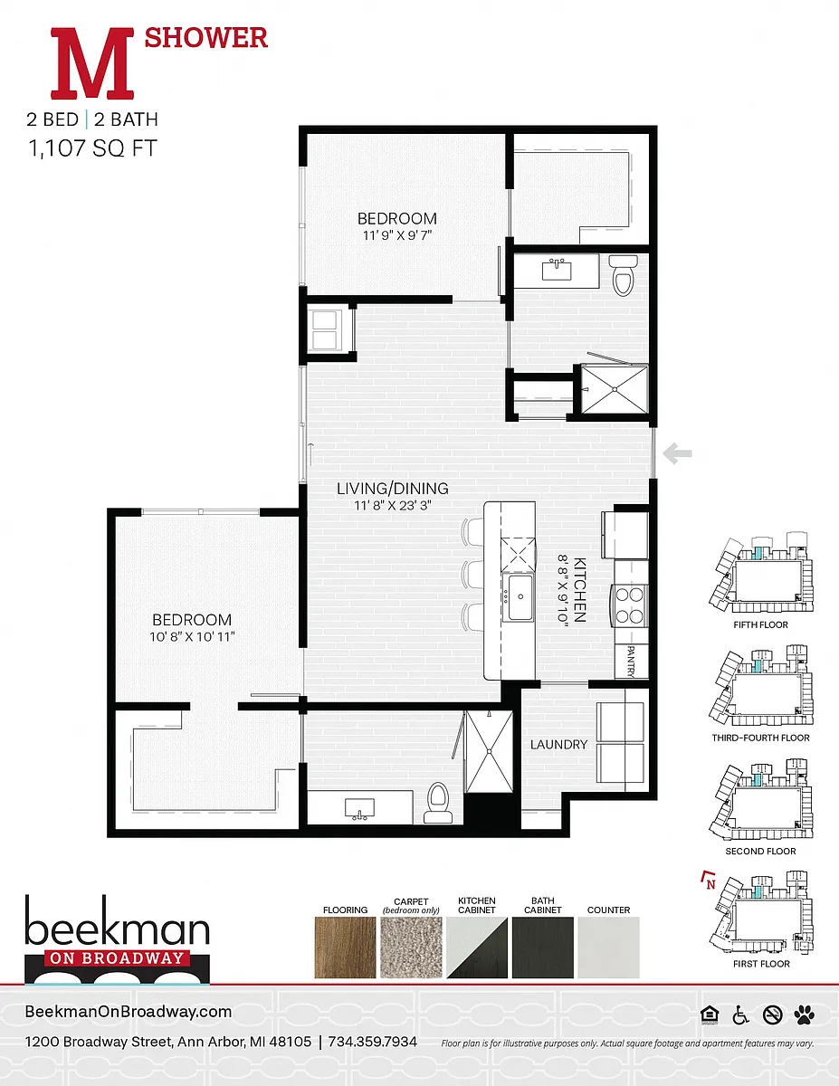 Floor plan M Shower