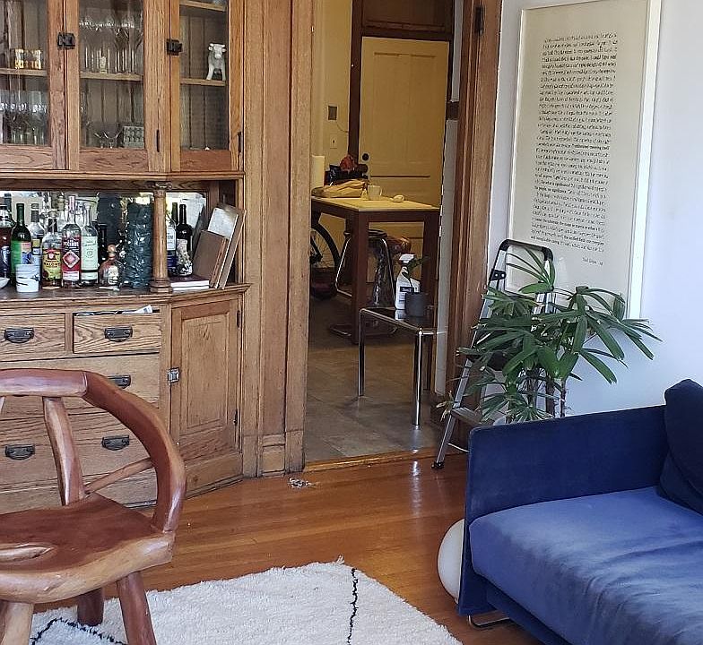 Dining room with built in hutch