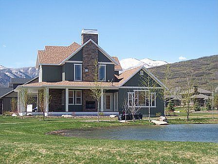 Side yard and pond view