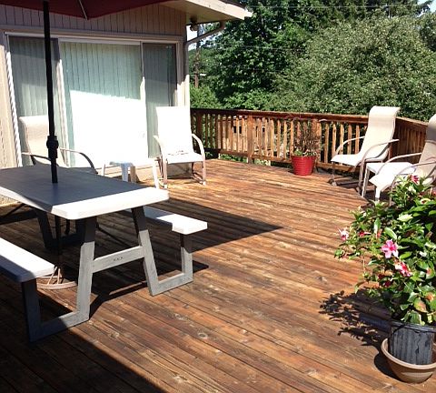 large cedar deck