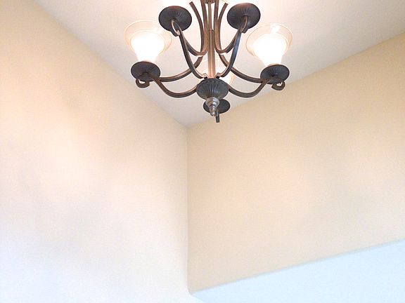 Vaulted foyer/chandelier