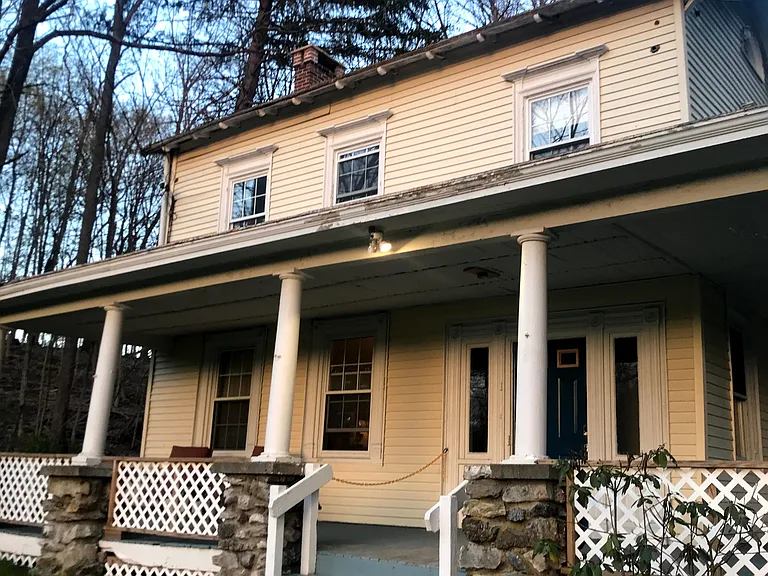 Front exterior, shared entrance.
