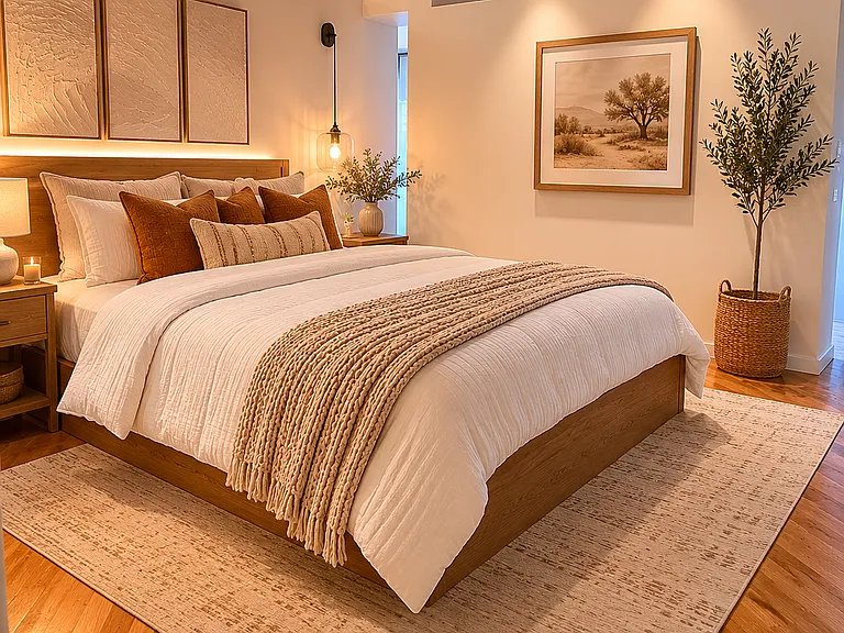 Bedrooms have open floorplan
