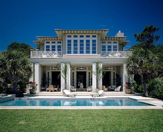 Sea Pines Oceanfront - West Indies/St. Barth's Sytle-Oceanside Elevation